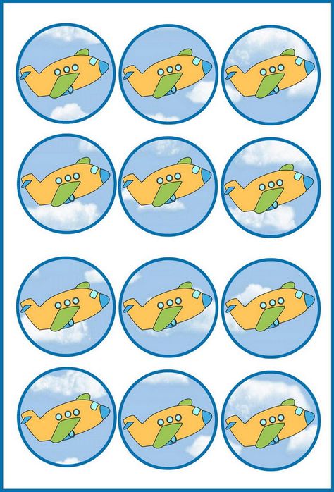 http://birthdayprintable.com/?cat=218 Airplane Cupcake Toppers, Airplane Cupcakes, Airplane Cake, Cupcake Toppers Printable, Cupcake Toppers, Cupcake, Sugar Cookie, Tableware