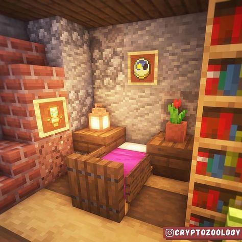 Minecraft Building Ideas Bedroom, Inside Minecraft Houses Ideas, Minecraft Room Ideas In Game, Bedroom In Minecraft, Minecraft Bedroom Ideas Game, Interior Design Minecraft, Minecraft Bedding, Minecraft Room Decor, Bedroom Ideas Minecraft