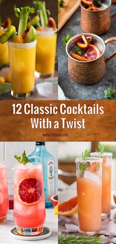 Classic Cocktail Recipes with a Twist Spring Eats, Indulgent Recipes, Popular Cocktail Recipes, Famous Cocktails, Popular Cocktails, Classic Cocktail Recipes, Best Cocktail Recipes, Unique Cocktails, Classic Cocktail