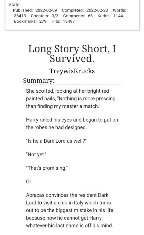 Tomarry Fanfiction Ao3, Ao3 Books, Jegulus Fanfic Recs Ao3, Marauders Era Fanfic Ao3, Harry Potter Ao3 Recs, Wolfstar Fic Recs, Wolfstar Fic Recs Ao3, Long Story Short I Survived, Family Disappointment