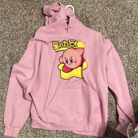 Kirby hoodie, hottopic 2023. Size XL Kirby Hoodie, Hot Topic Sweaters, Kirby, Hot Topic, Hoodies Womens, Graphic Design, Plus Fashion, Outfit Inspo, Pink