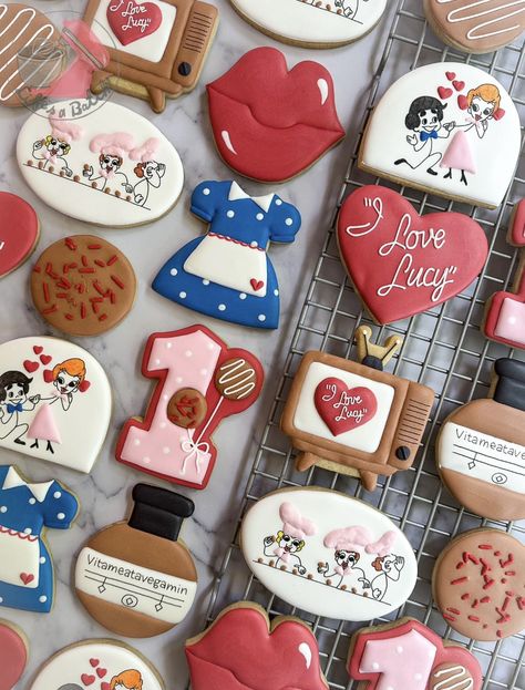 Love Lucy, I Love Lucy, Birthday Cookies, Cookie Decorating, I Love, Birthday