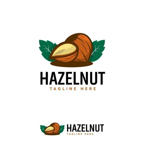 Detailed Hazelnut logo designs vector, Illustration of Hazelnut fruit template Fruit Template, Flavoured Coffee, Vertical Logo, Hazelnut Coffee, Coffee Packaging, Vector Photo, Logo Designs, Hazelnut, Coffee Bar