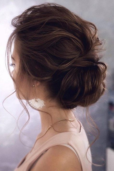 15 Stunning Low Bun Updo Wedding Hairstyles from Tonyastylist | EmmaLovesWeddings | Bloglovin’ Sanggul Modern, Graduation Hairstyles, Wedding Hair Inspiration, Low Bun, Penteado Cabelo Curto, Wedding Hairstyle, فستان سهرة, Wedding Updo, Trending Hairstyles