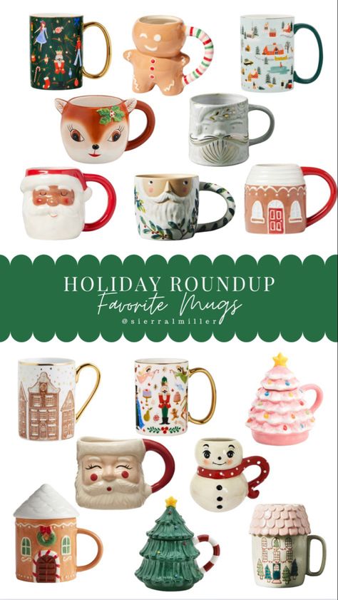 Christmas Mug Display Ideas, Mug Display, Xmas Deco, Christmas Stamps, Christmas Mugs, Classic Christmas, Mugs Set, Winter Holidays, Favorite Holiday