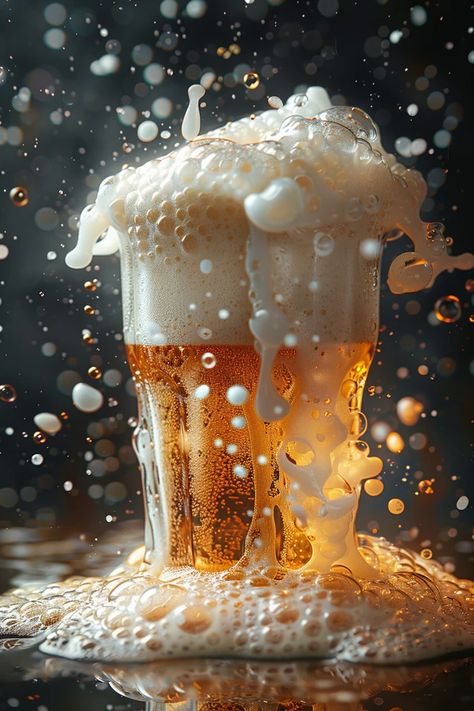 Beer Aesthetic, Beer Background, Beer Painting, Beer Images, Beer Brewing Recipes, Photo Realism, Dramatic Scene, Glass Of Beer, October Wallpaper