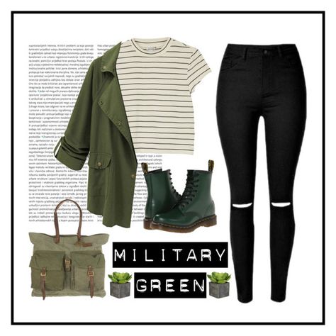 "Military Green" by bella-clare-16 ❤ liked on Polyvore featuring Monki, WithChic, Dr. Martens, Will Leather Goods and Gogreen Green Boots Outfit, Supernatural Inspired Outfits, Green Dr Martens, Doctor Martens, Doc Martens Outfits, Martens Outfit, Dr Martens Outfit, Capsule Wardrobe Women, Doc Martens Outfit