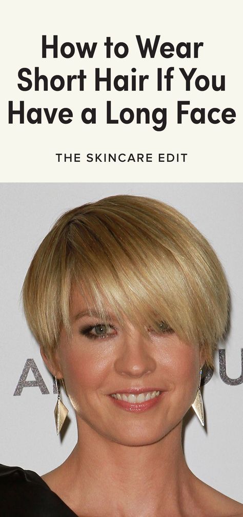 Ask a Hairstylist: How to Wear Short Hair If You Have a Long Face Short Hair With Long Face, Long Face Haircuts Short, Short Hairstyle Women For Long Face, Short Hairstyle Women With Long Face, Best Hair Styles For Long Faces, Short Hairstyle For Long Face Girl, Chin Length Hair For Oval Faces, Pixie Haircut For Rectangular Face, Hairstyles For Long Face Shape Over 50