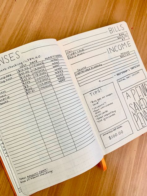 How To Track Spending, Expenses Aesthetic, Budgeting Finances Aesthetic, Bullet Journal Spending Tracker, Bullet Journal Finance Tracker, Spending Journal, Budget Journal Ideas, Monthly Finance Tracker, Budget Aesthetic