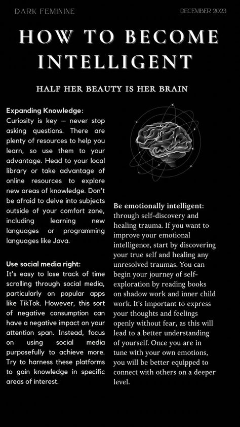 How To Become Intelligent, Domestic Skills, Become Intelligent, Not Musik, Effective Study Tips, Buch Design, Self Care Bullet Journal, Writing Therapy, Vie Motivation