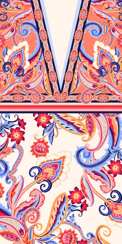 FLORAL PAISLEY PATTERNS :: Behance Professional Portfolio, Design Illustration Fashion, Tropical Prints, Indian Prints, Ink Watercolor, Illustration Fashion, Print Inspiration, Pattern Play, Painting Tile