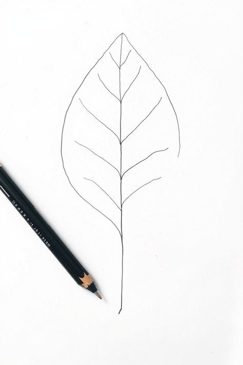 Check Out This Simple Leaf Drawing & 12+ Other Stitch Drawing Ideas! #drawing #drawinginspiration Stitch Drawing Ideas, Simple Leaf Drawing, Bicycle Drawing, Cross Drawing, Castle Drawing, Conservation Art, Rabbit Drawing, Fruits Drawing, Mountain Drawing