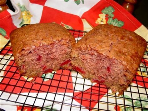 Cherry Pie Filling Bread-this doesn't last long at our house and has become one of our favorites. We always have Cherry pie filling in the pantry now so we can make it anytime. I love it while still warm and it is very moist. Cherry Pie Filling Bread, Cherry Pie Filling Recipes, Cherry Bread, Strawberry Pie Filling, Pie Filling Recipes, Canned Cherries, Cherry Desserts, Nut Bread, Bread Recipes Sweet