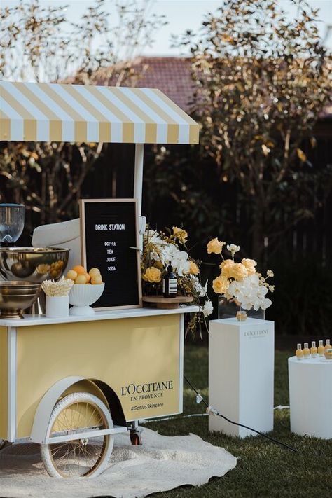 Roda Gerobak, Pr Company, Bar Cart Inspo, Australian Wattle, Gerobak Dorong, Food Cart Design, Ice Cream Cart, Skincare Collection, Popcorn Bar