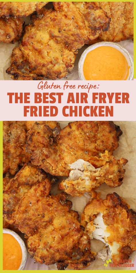 Gluten Free Air Fried Chicken, Gluten Free Fried Chicken Air Fryer, Air Fryer Chicken Tenders Breaded, Gluten Free Country Fried Chicken, Buttermilk Chicken Tenders Air Fryer, Buttermilk Air Fried Chicken, Buttermilk Fried Chicken Air Fryer, Air Fryer Gluten Free Recipes, Gluten Free Chicken Fried Steak