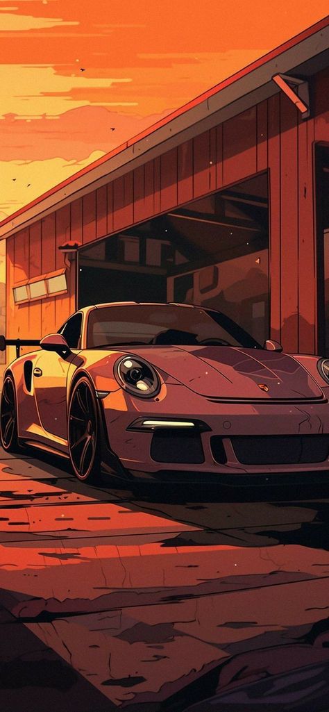 Aesthetic Porsche, Orange Porsche, Bmw Old, Car Animation, Jdm Wallpaper, Cool Car Drawings, Automotive Artwork, Car Artwork, Cool Car Pictures