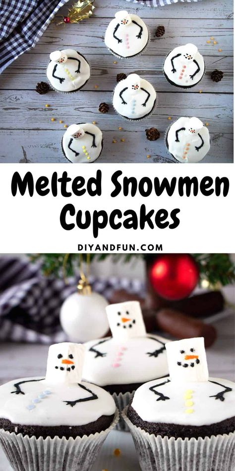 Cupcake Decorating Party, Snowman Party, Snowman Cupcakes, Melting Snowmen, Snowman Cake, Melted Snowman, Snowman Cookies, Cupcake Frosting, Christmas Sweets