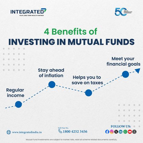 Unlock the potential of your investments with mutual funds! 💸📈 From generating regular income to staying ahead of inflation, mutual funds offer a range of benefits. Start your investment journey with us and meet your financial goals with confidence. 🌟 #Investment #MutualFunds #sip #financialplanning #WealthManagement #integratedenterprises Investment Format, Mutual Funds Investing, Market Risk, Mutual Funds, Crowdfunding Campaign, Wealth Management, Financial Goals, Financial Planning, Meet You