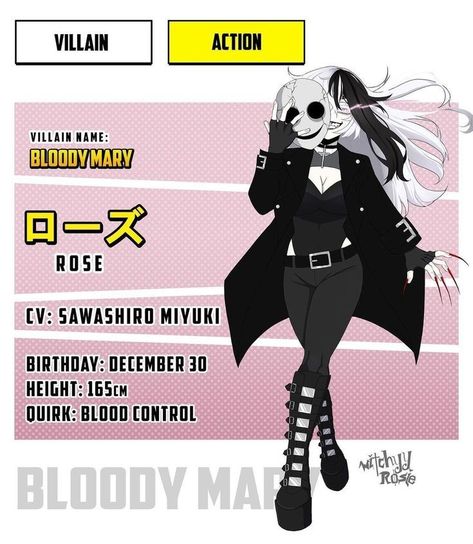 My Hero Academia My Hero Academia Villain Oc, Rose Smith, My Hero Academia Costume, Villain Names, Anime Websites, Fairy Tail Pictures, Female Villains, Villain Costumes, Oc Manga