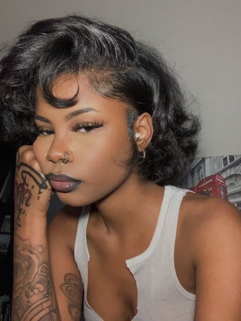 Black Girls Hairstyles Short, Black Girls Short Hairstyles, Short Blowout Hairstyles Black Women, Short Hair Blowout Black Women, Black Girls With Short Hair, Cute Short Black Hairstyles, Site Model, Short Hair Black, Short Sassy Hair