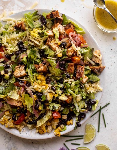 Bbq Chicken Chopped Salad, Best Bbq Chicken, Grilled Sweet Corn, Juicy Grilled Chicken, Mustard Vinaigrette, Honey Mustard Vinaigrette, Chicken Grilled, Chicken Chopped Salad, Bbq Chicken Salad