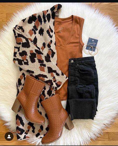 Have A Great Night, Leopard Cardigan, Fall Outfits For Work, Cute Fall Outfits, Great Night, Comfy Fashion, Fall Fashion Outfits, Casual Fall Outfits, Skirt Dress