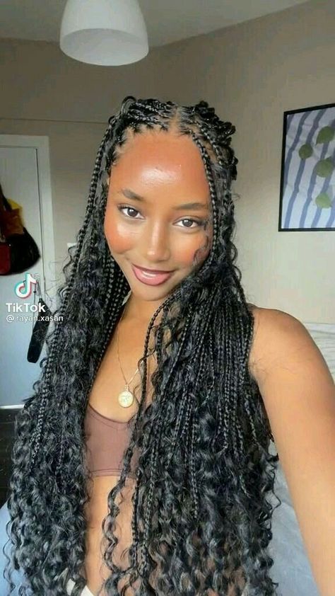 50 Stunning Braids for Black Women: Gallery & Video Showcase | 50 of the Best Braids for Black Women (Gallery & Video) | Aesthetic Braided Hairstyles For Women | Goddess Braids Bohemian Goddess Braids, Knotless Goddess Braids, 90 Hair, Goddess Braids Hairstyles, Box Braids Hairstyles For Black Women, Braids Hairstyles Pictures, Cute Box Braids Hairstyles, Protective Hairstyles Braids, Pretty Braided Hairstyles