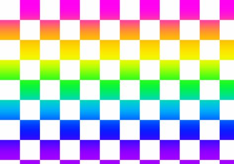 rainbow white-checkered background Scenecore Background, Checker Wallpaper, Animal Print Background, Scene Core, Scene Background, Love Backgrounds, Rainbow Aesthetic, Scene Kids, Colorful Life