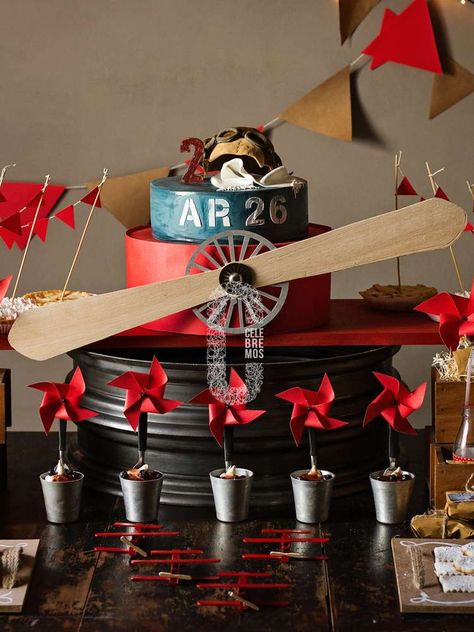 Airplane Birthday Party Ideas, Pilot Man, Vintage Airplane Birthday Party, Vintage Airplane Baby Shower, Pilot Party, Vintage Airplane Party, Aviation Party, Vintage Airplane Birthday, Planes Birthday