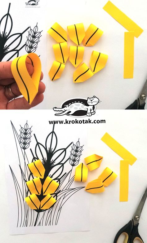 krokotak | WHEAT KIDS CRAFT Craft Work For Kids, Children's Church Crafts, Christian Crafts, Bible Crafts For Kids, Elementary Art Projects, Autumn Crafts, Sunday School Crafts, Bible Crafts, Paper Crafts Diy Kids