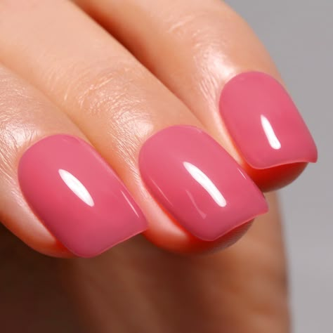 PRICES MAY VARY. 🍊Fashion Nude Style - FireDeep Jelly Sheer Hot Pink creates an understated yet premium and concise style for you, which can be used for daily life, work, dating. You can also use it as a base color to create your own French nail art. 🍊Long Lasting - Last at least 21 days if properly buffed your nail bed and applied base coat & top coat. Chip Resistant. Salon quality gel polish Jelly, You can design your own nail art manicure at home. 🍊UV Gel Polish - The natural gel nail poli Professional Pink Nails, Summer August Nails, Pink Jelly Nails Designs, 2024 Summer Nail Polish Color, Short Bubble Gum Pink Nails, Hard Gel Overlay On Natural Nails, Best Nail Color For Pale Skin, Warm Pink Nails, Short Pink Gel Nails