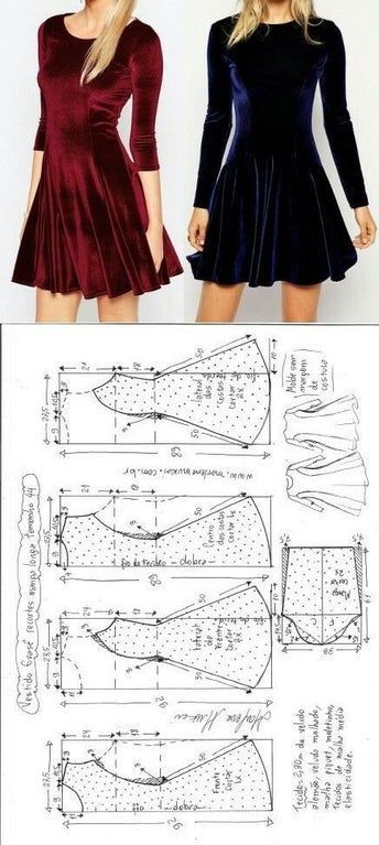 Sewing Dress, 파티 드레스, Clothes Sewing Patterns, Fashion Sewing Pattern, Sleeved Dress, Diy Dress, Dress Sewing Patterns, Types Of Dresses, Sewing Patterns Free