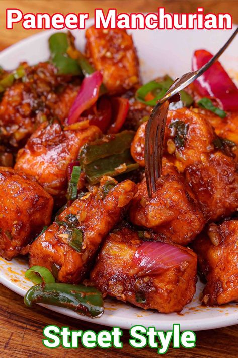 Paneer Manchurian Recipe | Street Style Dry Paneer Manchuri Dry Paneer Recipes, Paneer Manchurian Recipe, Paneer Manchurian, Paneer 65, Manchurian Dry, Manchurian Recipe, Paneer Recipe, Paneer Recipes, Chilli Sauce