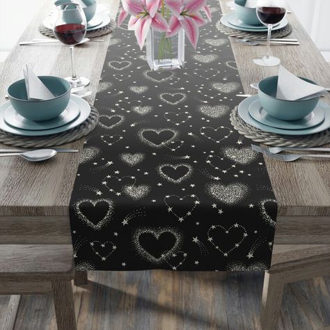 Witchy Table, Star Things, Rococo Furniture, Moon Table, Boho Table Runner, Boho Table, Halloween Table Runners, Dark Academia Decor, Celestial Wedding