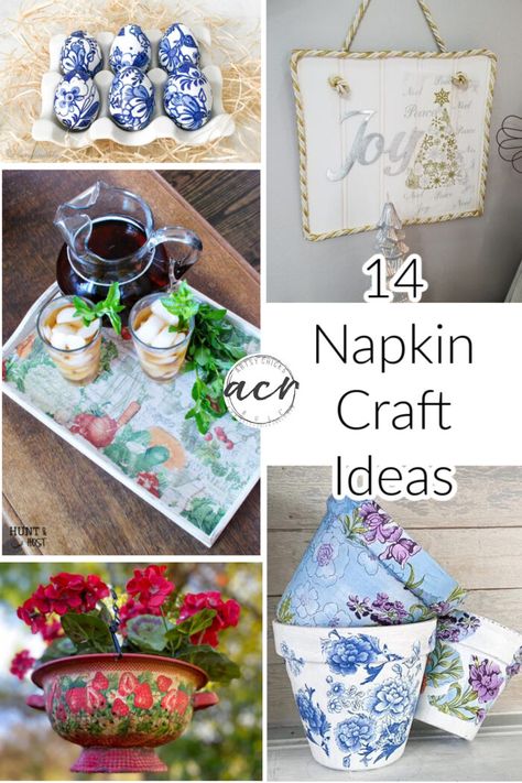 Napkin Crafts Ideas, Napkin Crafts, Craft Themes, Crafts Aesthetic, Napkin Cards, Decoupage Pumpkins, Decorative Paper Napkins, Decoupage Tutorial, Decoupage Decor