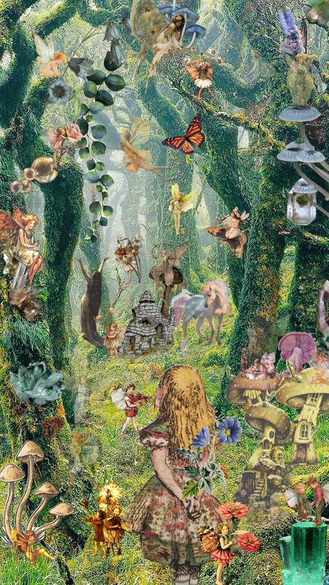 #fantasy #faeries #garden #mystical #fairytale #transitionLspace#realms #flora #fauna #flowers #trees #mushrooms #dreams Flora And Fauna Aesthetic, Mystical Garden Aesthetic, Enchanted Garden Aesthetic, Fairytale Moodboard, Garden Mystical, Mystical Birthday, Forest Scrapbook, Fairytale Mushroom, Enchanted Birthday