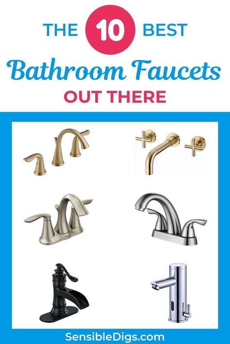 What type of bathroom faucet should you get? What finish, what make, and how much to spend? We answer all these questions and more in our ultimate guide, plus show you our top 10 bathroom faucets of 2019. #faucet #faucetdesign #kitchenfaucet #bathroomfaucet #showerfaucet #plumbing #plumbingfixtures #sinkfaucet Best Bathroom Faucets, Sink Plumbing, How To Clean Chrome, Faucet Design, Cheap Bathrooms, Bathroom Sink Drain, Vanity Faucet, Chrome Bathroom, New Bathroom