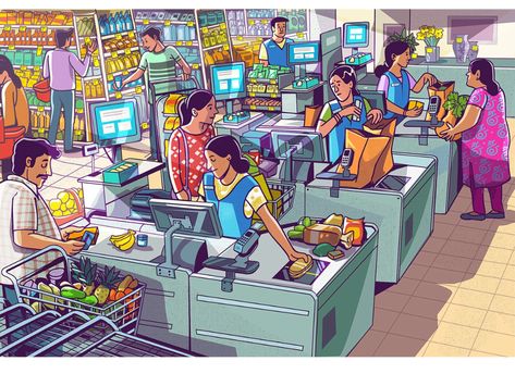 supermarket by satish gangaiah on Dribbble Perspective Memory Drawing, Diwali Scene Drawing, Satish Gangaiah, Human Composition, Perspective Sketches, Practice Sketches, Travel Sketching, Memory Drawing, Diwali Greeting