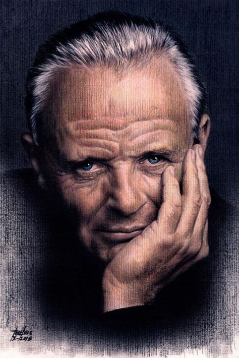 Portraits Reference, Sir Anthony Hopkins, Emily Bronte, Draw Picture, Julie Andrews, Anthony Hopkins, Love Drawing, Amazing Drawings, Realism Art