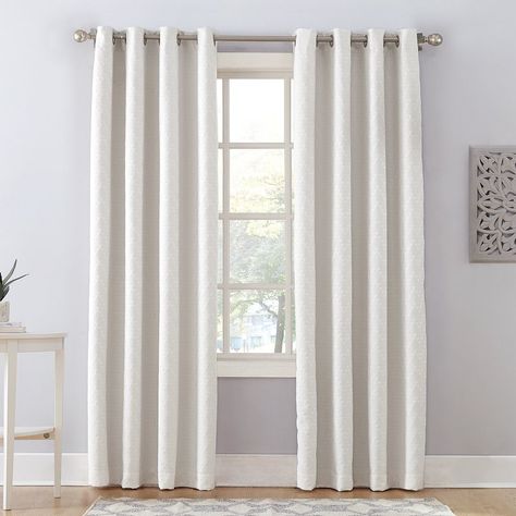 Corinne Woven Geometric Thermal Blackout Grommet Single Curtain Panel Chaise Sofa Living Room, Sun Zero, Curtain Length, Curtains Width, Grey Panels, Lined Curtains, Drapery Hardware, Colorful Curtains, Decor Home Living Room