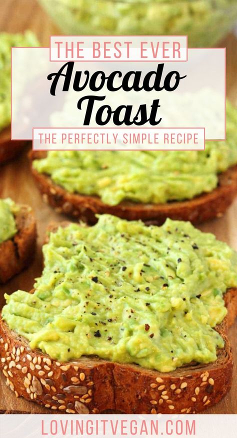 Best Avocado Toast Recipe, The Best Avocado Toast, Best Avocado Toast, Toast Recipe Breakfast, Simple Avocado Toast, Avocado Snack, Avocado Recipes Breakfast, Avocado Recipes Healthy, Avocado Spread