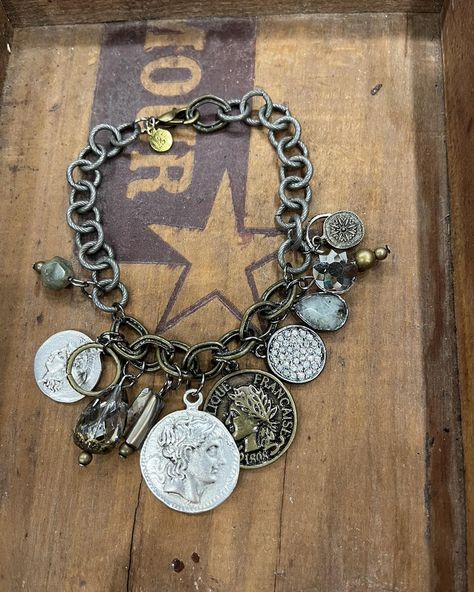 If someone tells you that you have enough jewelry and you do not need anymore, stop talking to them. You do not need that kind of negativity in your life. 💎👑✨ #vintagestyle #jewelry #gypsylove #curvyboutique #poppylanetroy #poppylaneplus Boho Charm Bracelet, Coin Charm Bracelet, Light My Fire, Brass Bracelet, California Love, Lost & Found, Sales Gifts, Dress Accessories, Bohemian Style