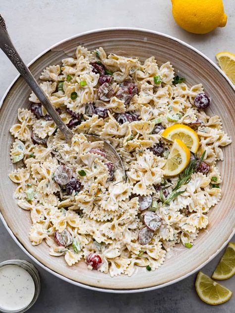 Lemon Tarragon Pasta Salad Tarragon Pasta Salad, Pasta With Lemon, Salad Appetizer Cups, Pasta Salad Dressing, Orzo Pasta Salad, Salad With Lemon, Ranch Pasta Salad, Best Pasta Salad, Recipe Critic