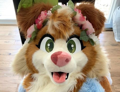 Cottagecore Fursuit, Cottagecore Fursona, Cow Fursuit, Fursuit Ideas, Fursuit Tutorial, Fur Suits, Fursuit Head, Cute Costumes, Cute Wallpaper Backgrounds