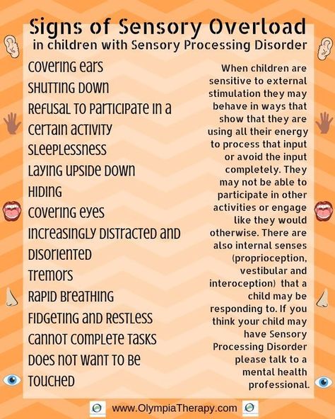 By using this model, one is able to identify signs of sensory overload. This can be detected by studying the child's boy movements and behaviors. The child's behaviors will direct you in a way to handle the matter. You must be able to redirect the child and soothe their triggers. Sensory Overload Activities, Stimming Sensory Processing, Sensory Overload Illustration, Sensory Processing Disorder Quotes, Sensory Processing Disorder Toddler, Sensory Processing Disorder Activities, Sensory Processing Disorder Symptoms, Sensory Disorder, Sensory Therapy