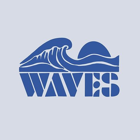 Wave Logo Aesthetic, Wave Logo Design Ideas, Logo Vague, Wave Lettering, Wave Typography, Wave Graphic Design, Wave Logo Design, Wave Graphic, Beach Wall Collage