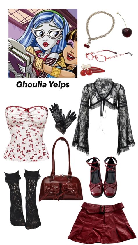 Series: Monster High Character: Ghoulia Yelps Ghoulia Yelps Cosplay, Ghoulia Monster High, Monster High Cosplay, Monster High Costume, Ghoulia Yelps, Diy Monsters, Monster High Clothes, High Clothes, Thrift Inspo