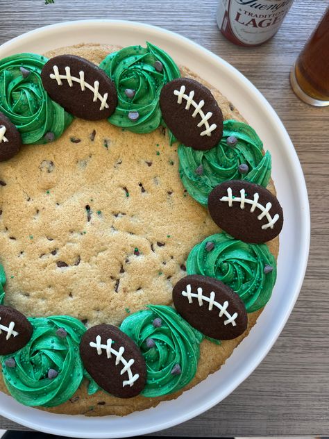 Decorate Cookie Cake, Mini Cookie Cake Designs, Disney Cookie Cake, Cookie Cake Birthday Designs Boy, Cookie Cakes Birthday Designs, Fall Cookie Cakes, Birthday Cookie Cake Designs, Simple Cookie Cake Designs, Football Cookie Cake