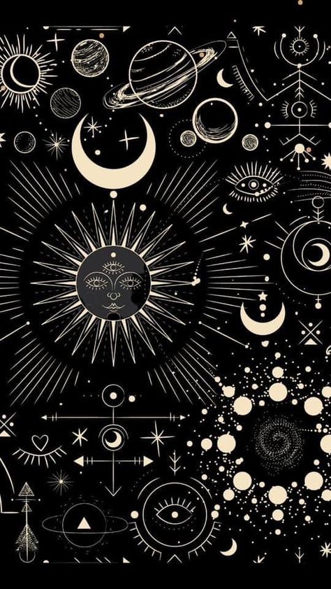 Celestial Apple Watch Wallpaper, Apple Watch Wallpaper Astrology, Astrology Phone Wallpaper, Black Astrology Wallpaper, Spiritual Wallpaper Black, Astrology Wallpaper Desktop, Black Magic Wallpaper, Astrology Wallpaper Aesthetic, Astrological Wallpaper