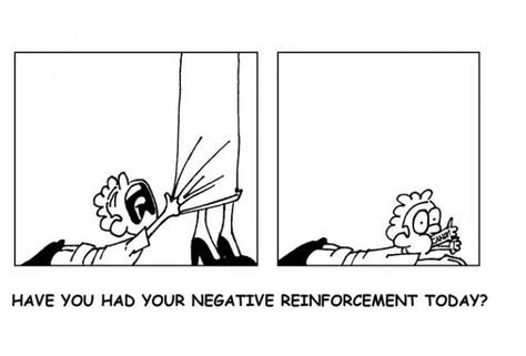 Good example of negative reinforcement. Yes, it happens this way some times. Be sure to reward a positive replacement behavior instead. Aba Humor, Aba Terms, Aba Ideas, Negative Reinforcement, Aba Resources, Operant Conditioning, Task Analysis, Behavioral Analysis, Applied Behavior Analysis